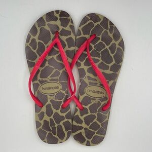 Havaianas Giraffe Animal flip flops Women’s 10 EU size 41-42